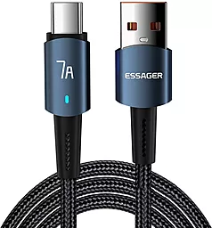 Кабель USB Essager Sunset Fully compatible 100w 7a USB Type-C cable blue (EXC7A-CG03-P)