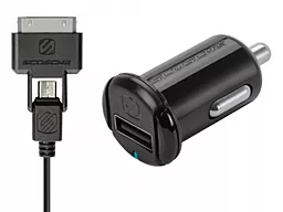 Автомобильное зарядное устройство Scosche reVOLT pro C1 micro USB + 30-pin Apple Cable Black (IUSBC101M) - миниатюра 3