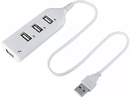 USB-A хаб Voltronic 4 х USB 2.0 (DNS-HUB4-OW/19155) White