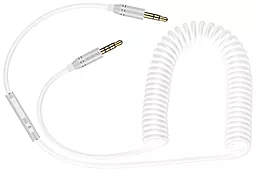 Аудио кабель, с микрофоном Hoco UPA05 Yueyin AUX mini Jack 3.5mm M/M Cable 1.5 м white