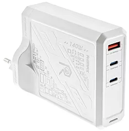 Мережевий зарядний пристрій Remax RP-U106 GaN 140w PD 2xUSB-C/USB-A ports fast charger white (RP-U106)