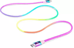 Кабель USB PD REAL-EL Premium 61W 3A USB Type-C - Type-C Cable Rainbow (EL123500053) - миниатюра 3