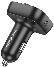Автомобильное зарядное устройство Borofone BC54 30w PD/QC3.0 USB-C/USB-A ports car charger black - миниатюра 2