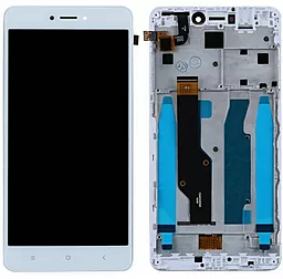 Дисплей Xiaomi Redmi Note 4 Snapdragon (Global Version) з тачскріном і рамкою, White