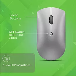 Компьютерная мышка Lenovo 600 Bluetooth Silent Mouse Iron Gray (GY50X88832) - миниатюра 7