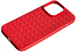 Чехол Silicone Case Weaving для Apple iPhone 7 Plus, iPhone 8 Plus Red - миниатюра 2