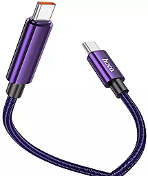 Кабель USB PD Hoco U125 Benefit 100w 5a 1.2m USB Type-C - Type-C cable purple  - миниатюра 2