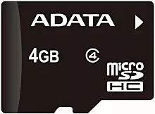 Карта пам'яті ADATA microSDHC 4GB Class 4 (AUSDH4GCL4-R)