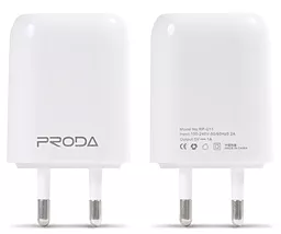 Сетевое зарядное устройство Remax PRODA RP-U11 + micro USB (1A) White - миниатюра 3