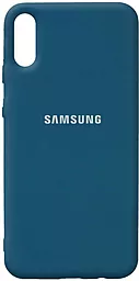 Чехол Epik Silicone Cover Full Protective (AA) Samsung A022 Galaxy A02 Cosmos Blue