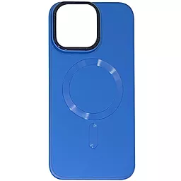 Чехол Epik Bonbon Leather Metal Style with MagSafe для Apple iPhone 13 Indigo
