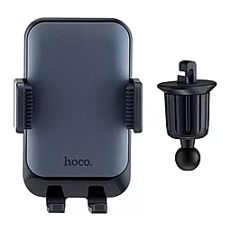 Автодержатель Hoco H26 Rock push-type car holder (air outlet) Black Gray - миниатюра 2