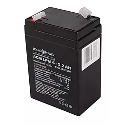Аккумуляторная батарея Logicpower LPM 6V 5.2Ah AGM (LP4158) - миниатюра 2