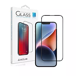 Защитное стекло ACCLAB Full Glue для Apple iPhone 14 Plus Черный (1283126541964) - миниатюра 2