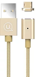 Кабель USB Usams U-Link Magnetic micro USB Cable Gold (US-SJ133)