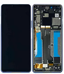 Дисплей Sony Xperia 10 III (XQ-BT52) с тачскрином и рамкой, оригинал, Blue