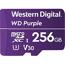 Карта памяти Western Digital microSDXC 256GB Purple Class 10 UHS-I U3 V30 (WDD256G1P0A)