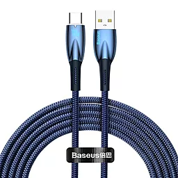USB Кабель Baseus Glimmer Series Fast Charging Data 100w 5a 2m USB Type-C cable blue (CADH000503)