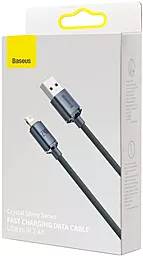 USB Кабель Baseus Crystal Shine Series 2.4A 1.2M Lightning Cable Black (CAJY000001) - мініатюра 5
