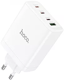 Мережевий зарядний пристрій з швидкою зарядкою Hoco N31 Leader GaN 3xUSB-C+A PD100W+QC3.0 White