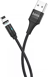 Кабель USB Hoco U76 Fresh Magnetic Lightning Cable Black - миниатюра 2