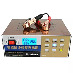 Зарядное устройство MF-2C 12В/24В 15А 200Вт для гелевых, кислотных, AGM аккумуляторов - миниатюра 2