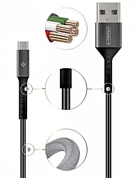 Кабель USB Intaleo CB1 micro USB Cable Black/Gray - миниатюра 3
