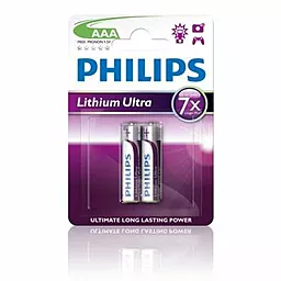 Батарейка Philips AAA (R03) Lithium Ultra 1шт - миниатюра 2