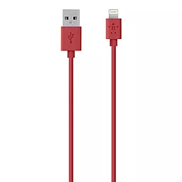 Кабель USB Belkin Lightning to USB ChargeSync Cable for iPhone 1.2m Red (F8J023bt04-RED) - миниатюра 2