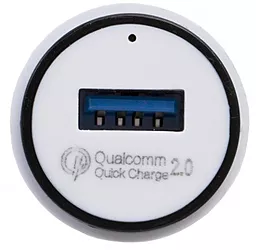 Автомобильное зарядное устройство с быстрой зарядкой Inkax 1 USB 2.1A QC 2.0 +Type-C cable White (CD-22) - миниатюра 3