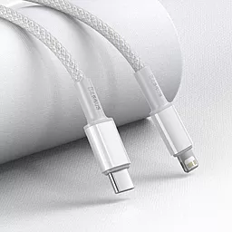 Кабель USB PD Baseus High Density Braided 20W 2M USB Type-C - Lightning Cable White (CATLGD-A02) - миниатюра 2