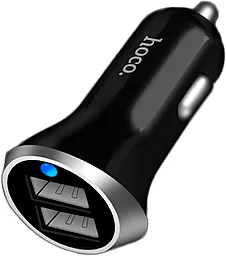 Автомобильное зарядное устройство Hoco Z6 2USB 4.8A Black - миниатюра 2