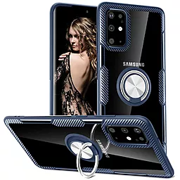 Чехол Deen CrystalRing Samsung G985 Galaxy S20 Plus Clear/Dark Blue