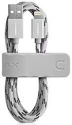 USB Кабель Momax Elit Link Lightning Cable 2.4A 2m Silver (DL3S)