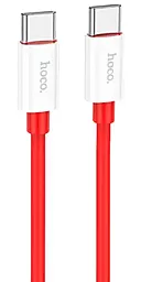 USB PD Кабель Hoco X87 Magic Silicone 60W 3A USB Type-C - Type-C Cable Red