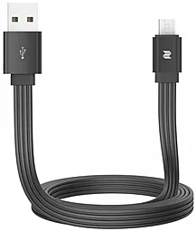 Кабель USB Rock Aluminum Alloy + TPE Cable micro USB (1M) Black - миниатюра 2