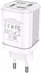Сетевое зарядное устройство Hoco C84A Resolute White - миниатюра 2