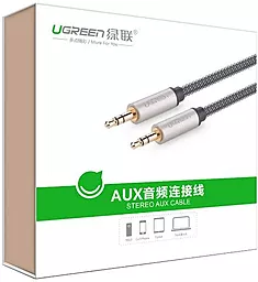 Аудио кабель Ugreen AV125 AUX mini Jack 3.5 mm M/F 3 м Сable gray (10605) - миниатюра 4