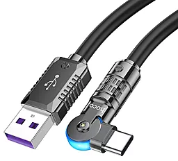 Кабель USB Hoco U118 Triumph 100w 5a 1.2m USB Type-C cable black - миниатюра 4
