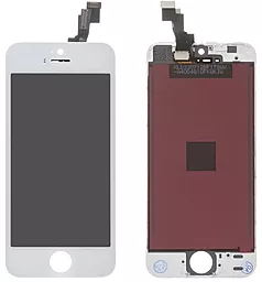 Дисплей Apple iPhone 5S, SE з тачскріном і рамкою, (IPS), White