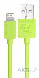 Кабель USB Remax Light Lightning Cable 1.5М Green (RC-006i)