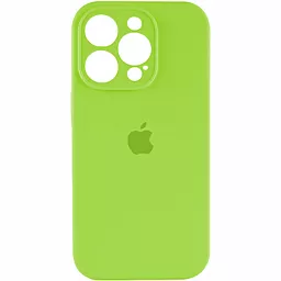 Чехол Silicone Case Full Camera для Apple iPhone 15 Pro Max Shiny Green