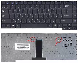 Клавиатура для ноутбука LG LE50  черная