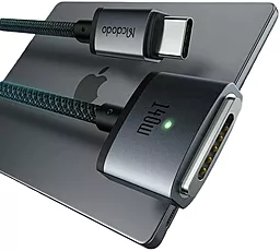 Кабель USB McDodo Magnetic LED 140W 5A 2M USB Type-C to Magsafe 3 Cable Black (CA-1470) - миниатюра 4