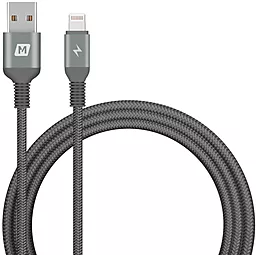 Кабель USB Momax DL13D MFI 12W 2.4A 2M Lightning Cable Grey - миниатюра 2