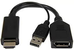 Відео перехідник (адаптер) Cablexpert HDMI to DisplayPort Black