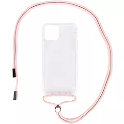 Чехол Epik Crossbody Transparent Apple iPhone 12 Mini Light pink