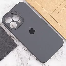 Чехол Silicone Case Full Camera для Apple iPhone 15 Pro Dark Gray - миниатюра 3