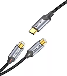 Аудио кабель Vention USB Type-C - 2хRCA (M/F) 1 м black (BGVBF) - миниатюра 3