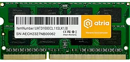 Оперативная память для ноутбука ATRIA 8 GB SO-DIMM DDR3L 1600 MHz (UAT31600CL11SLK1/8)